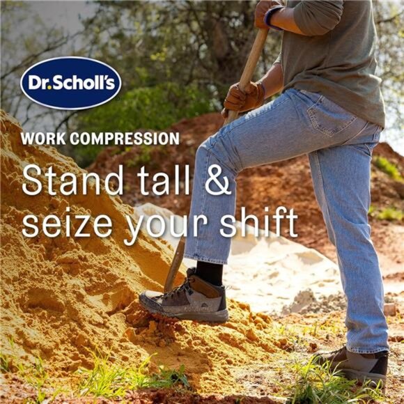 Mens Athletic & Work Compression Over the Calf Socks -1 & 3 Pairs Fatigue Relief - Picture 5 of 7